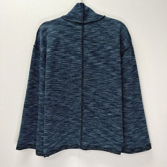 We The Free Free People Sunny Days Blue Kimono Sleeve Mock Neck Sweater M - Picture 3 of 11